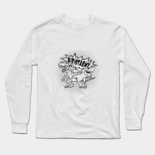 Black and White LINE ART LOGO Long Sleeve T-Shirt